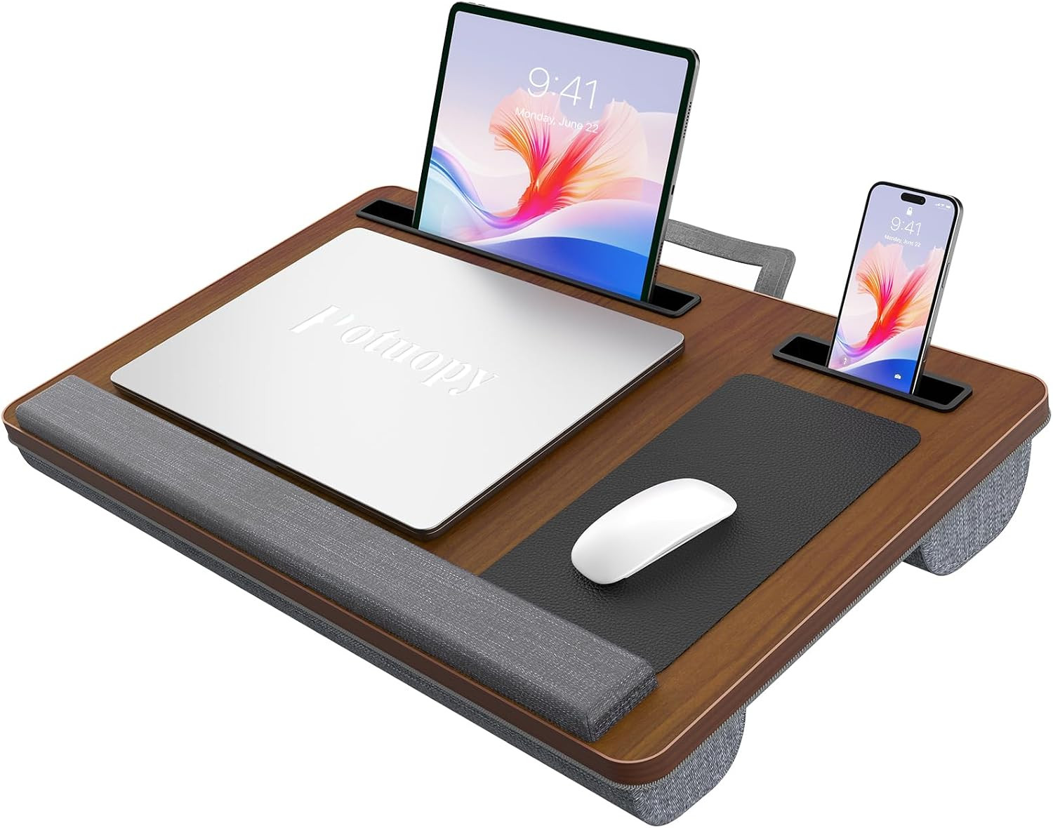 Potuopy Laptop Lap Desk, Portable Bed Table Tray for Laptop Fit 17" Laptops