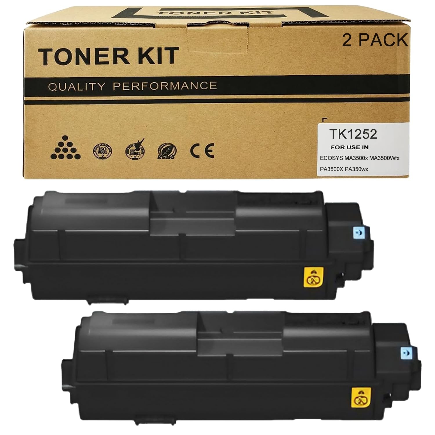 TRICARI TK-1252 TK1252 Toner Compatible for Kyocera Extra Large, BK