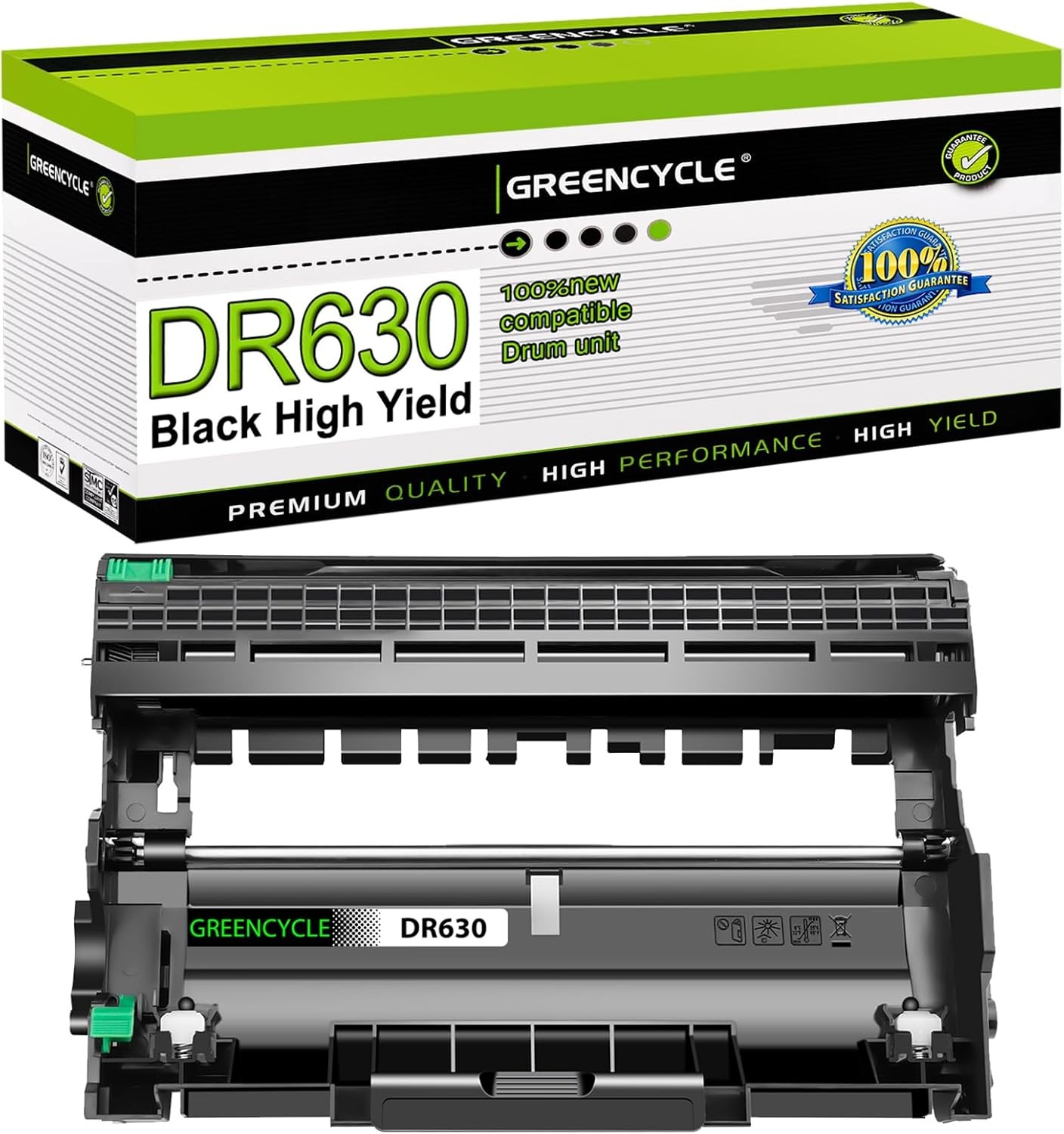 1PK Black DR630 Drum Unit Compatible for Brother HL-L2320D HL-L2340DW HL-L2360DW