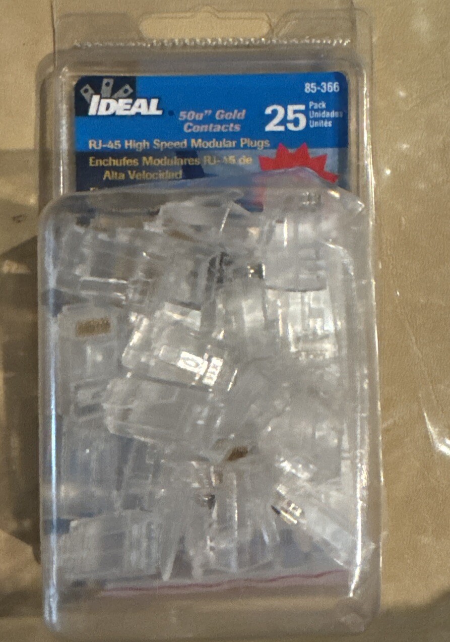 Ideal Industries Cat6 RJ-45 Modular Plugs-8P8C,(PN:85-366)