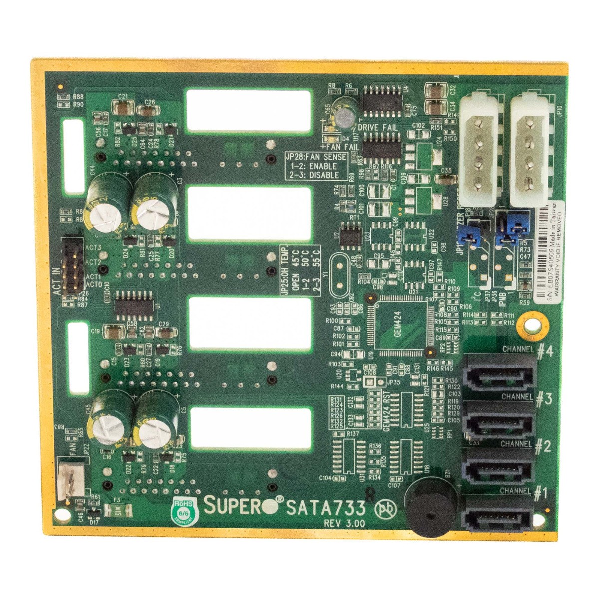 BACKPLANE HDD SUPERMICRO SATA733 4x SAS.SATA 3.5''