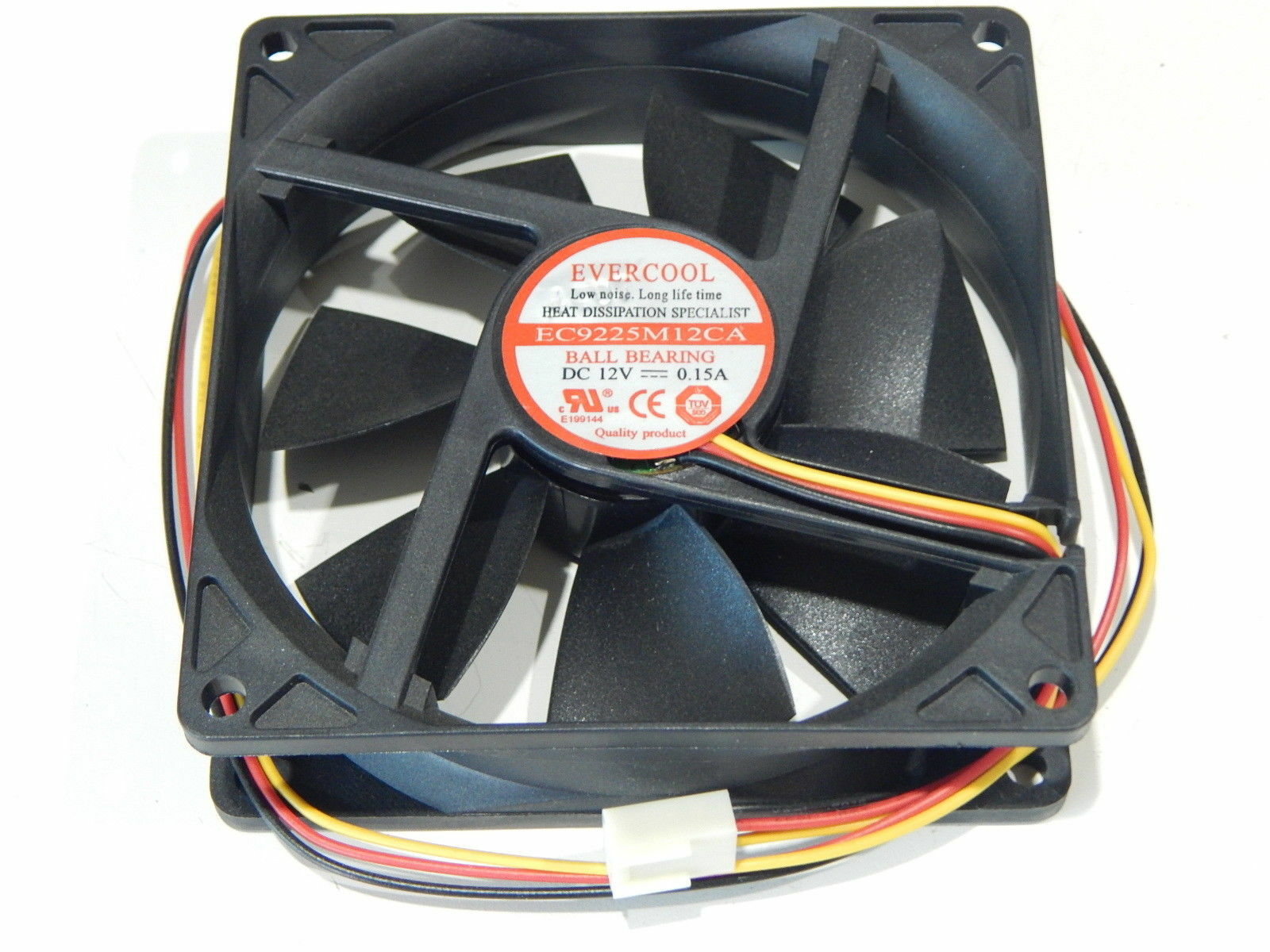 EVERCOOL EC9225M12CA 12VDC 0.15A BALL BEARING FAN - LOT OF 10 FANS