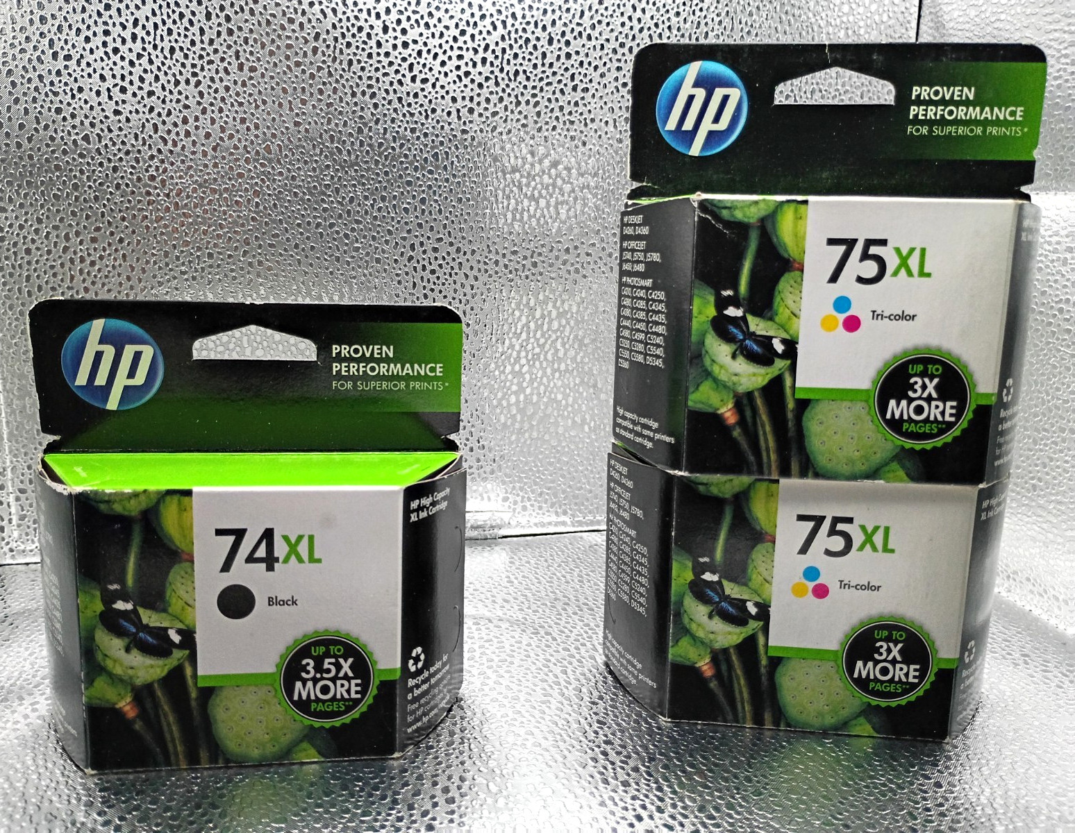 HP Genuine/Original 1x 74XL Black & 2x 75XL Tri-Color Inkjet expired 2013