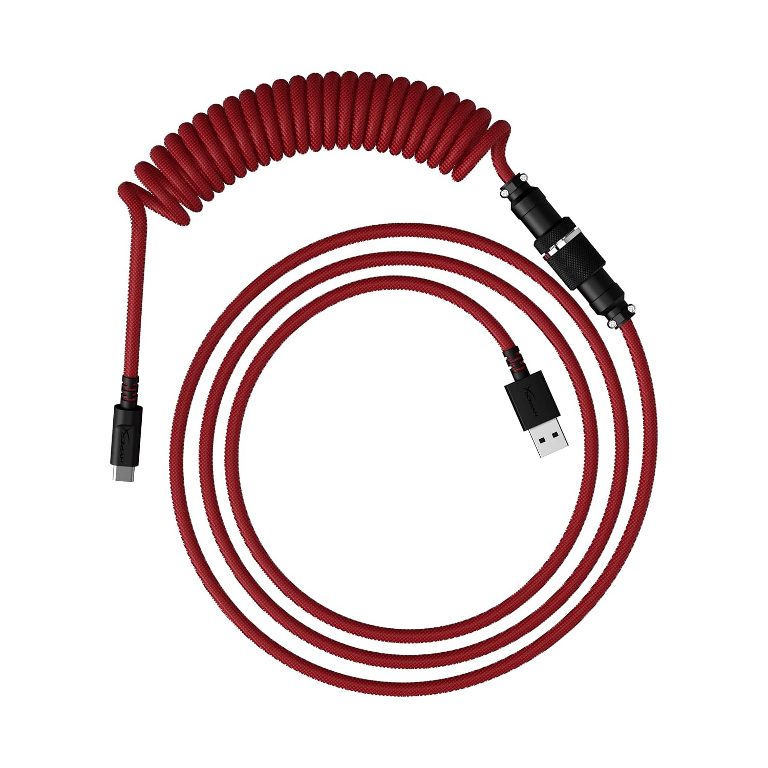 HyperX Coiled Cable 5-Pin Aviator USB-C to USB-A for Keyboard (Lot of 3)