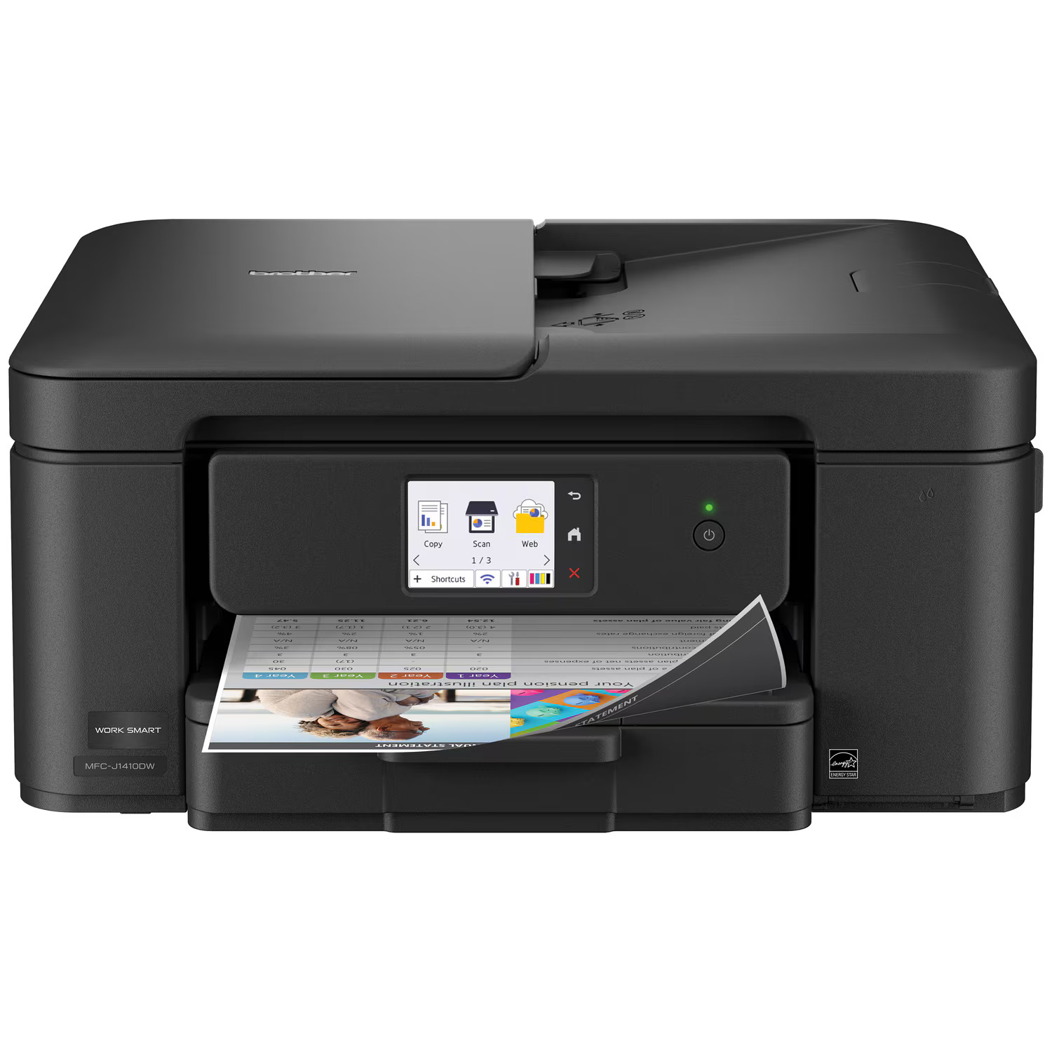 Brother - Work Smart 1410 Wireless Color All-in-One Inkjet Printer, 2.7Colo...
