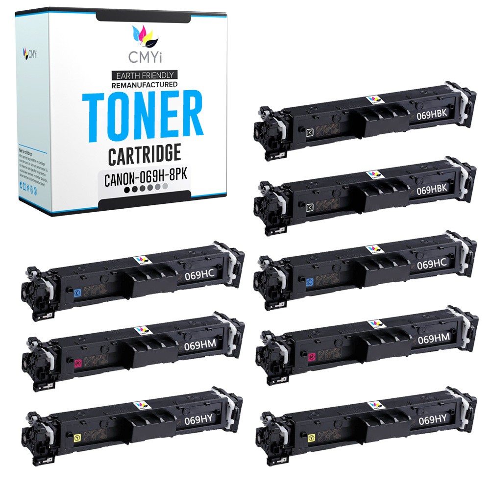 8PK CMYi Replacement 069H Printer Toner Cartridges for Canon i-SENSYS LBP673Cdw