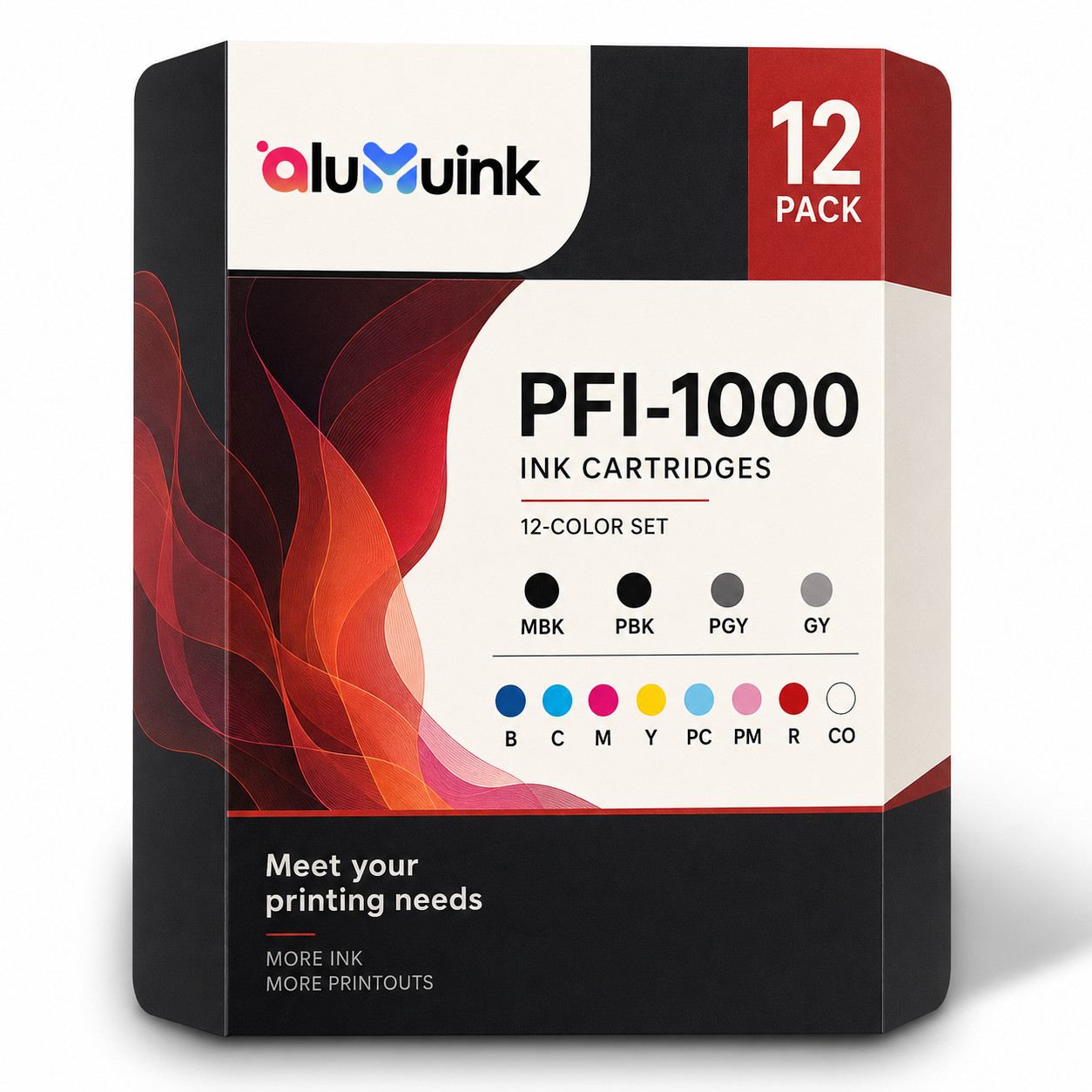 PFI-1000 Ink Cartridge 80ML for imagePROGRAF Pro 1000 (1BCMYPCPMRCO+1MBPBPGYGY)