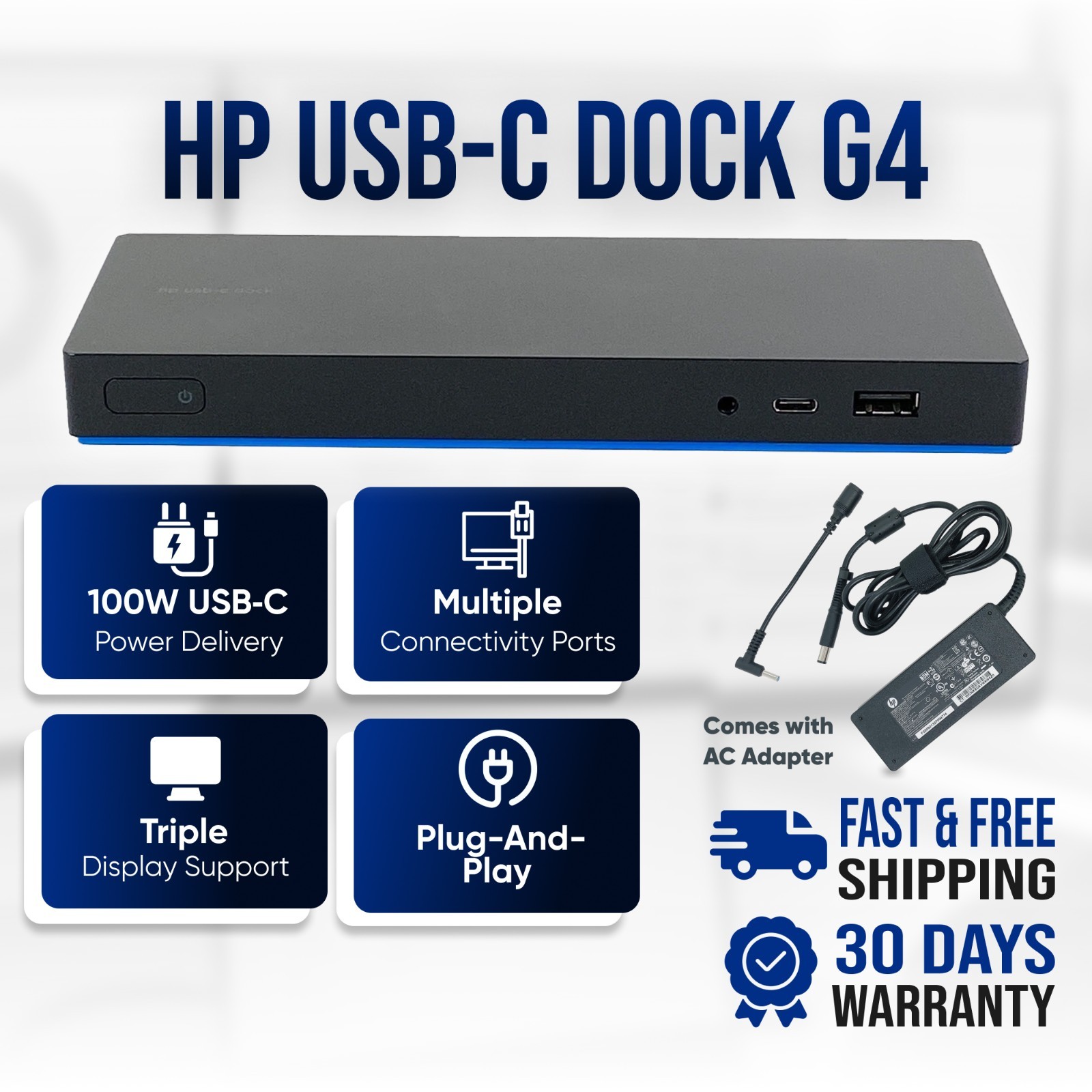 HP USB-C G4 Dock Station for ZBook 14u G6 15 15u G3 G6 17 G3 G6 w/ 90W Adapter