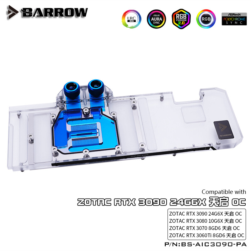 Barrow Zotac RTX 3060Ti 3070 3080 3090 TianQi 天启 Version Full GPU Block LRC 2.0