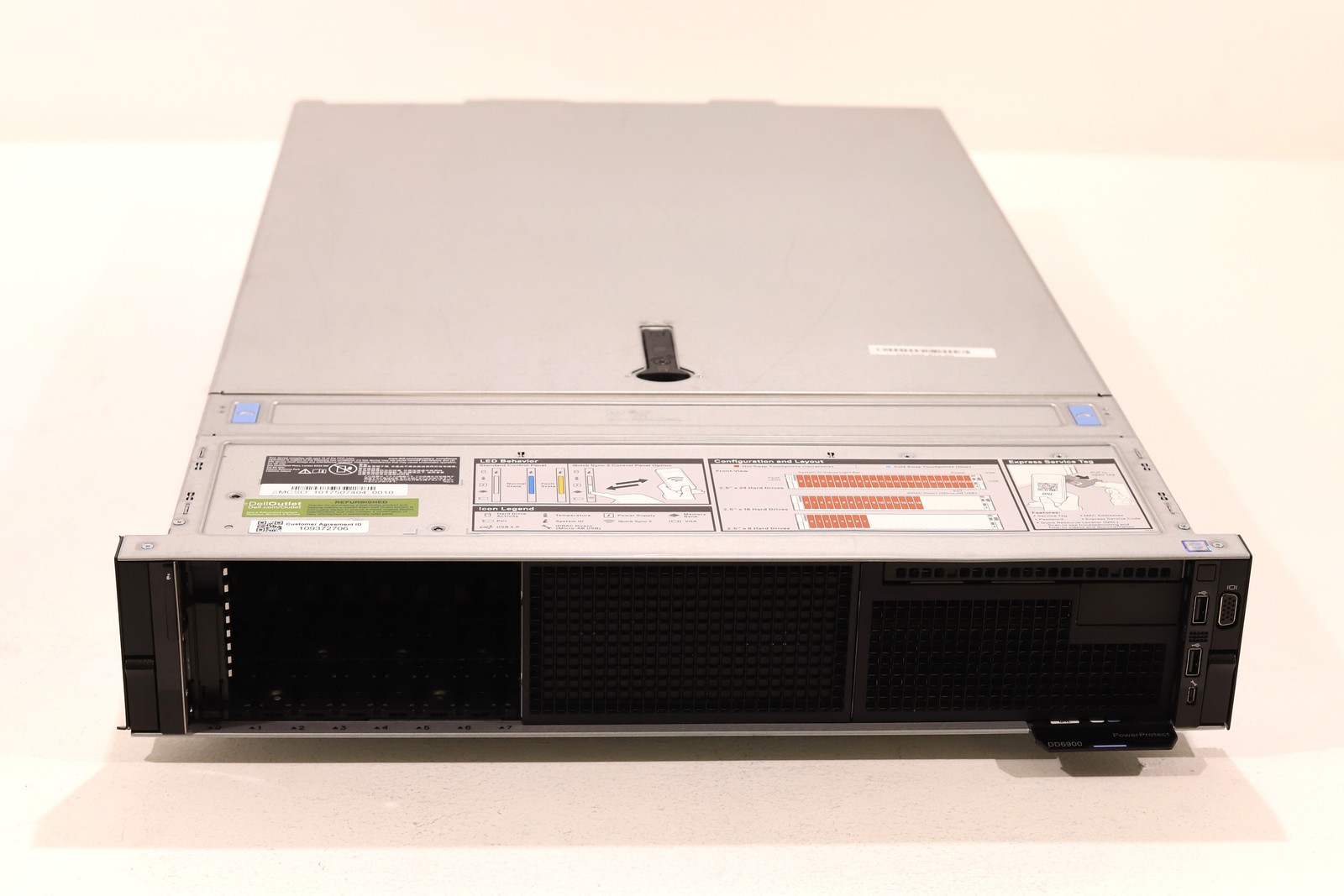 Dell PowerProtect DD6900 8-Bay SFF Barebone Server W/2x1100W PSU Dell P/N:066JJ5
