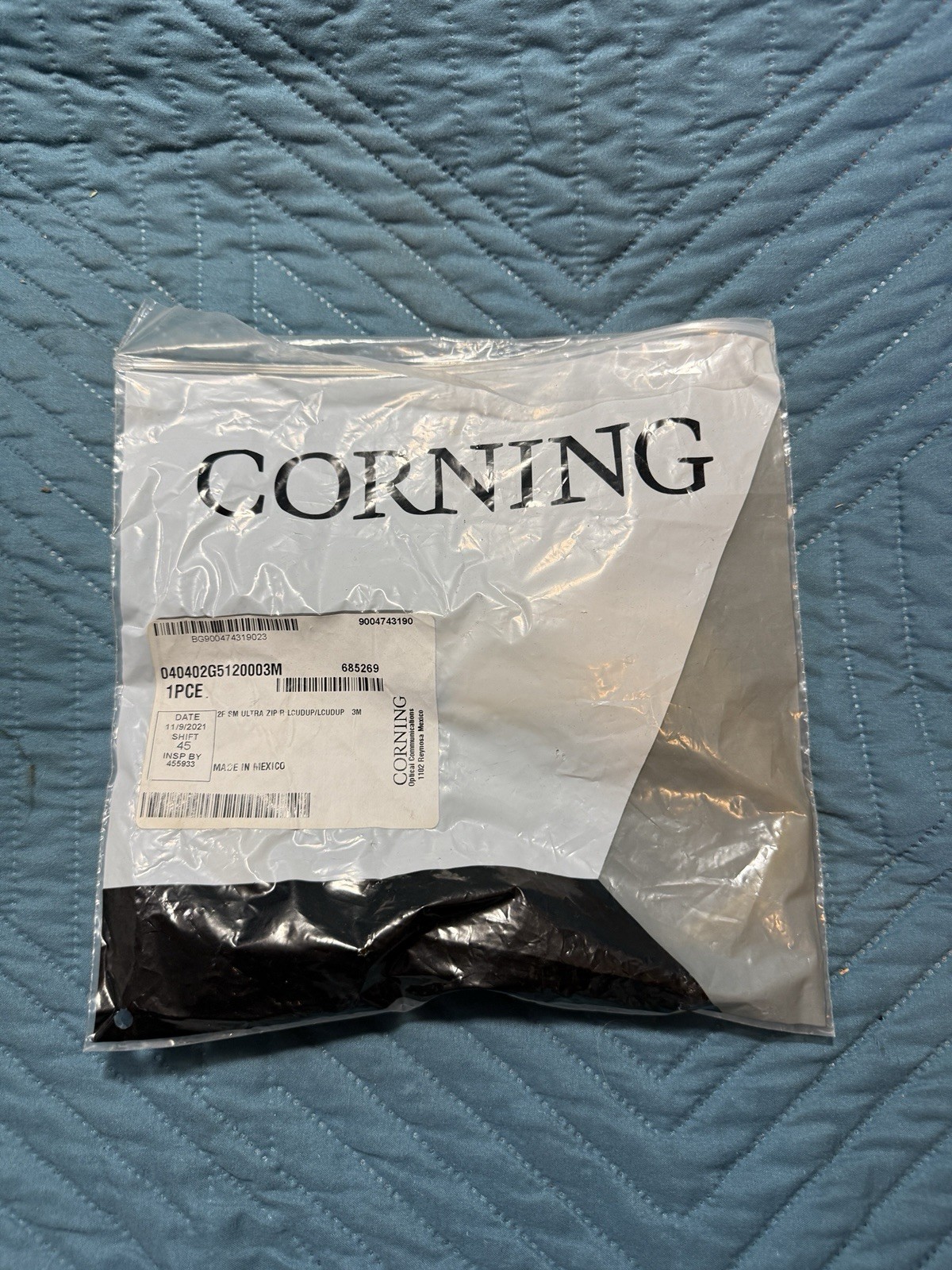 Corning 040402G5120003M 3M LC-LC Duplex OS2 Single Mode Fiber Patch Cable NEW