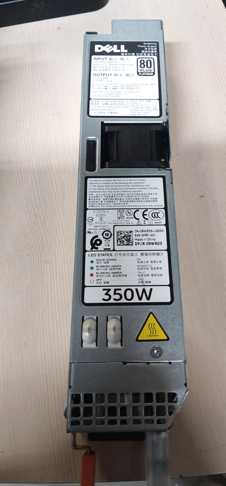 Dell L350E-S1 PE R420 R320 350 Watt Hot Plug Power Supply