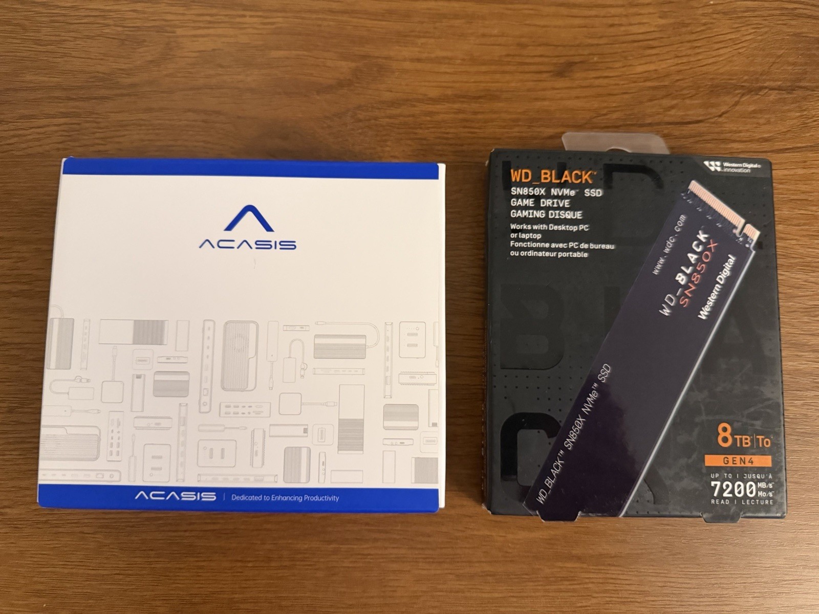 NEW 8TB Thunderbolt 5 External NVMe SSD Kit WD_BLACK SN850X ACASIS TB501Pro
