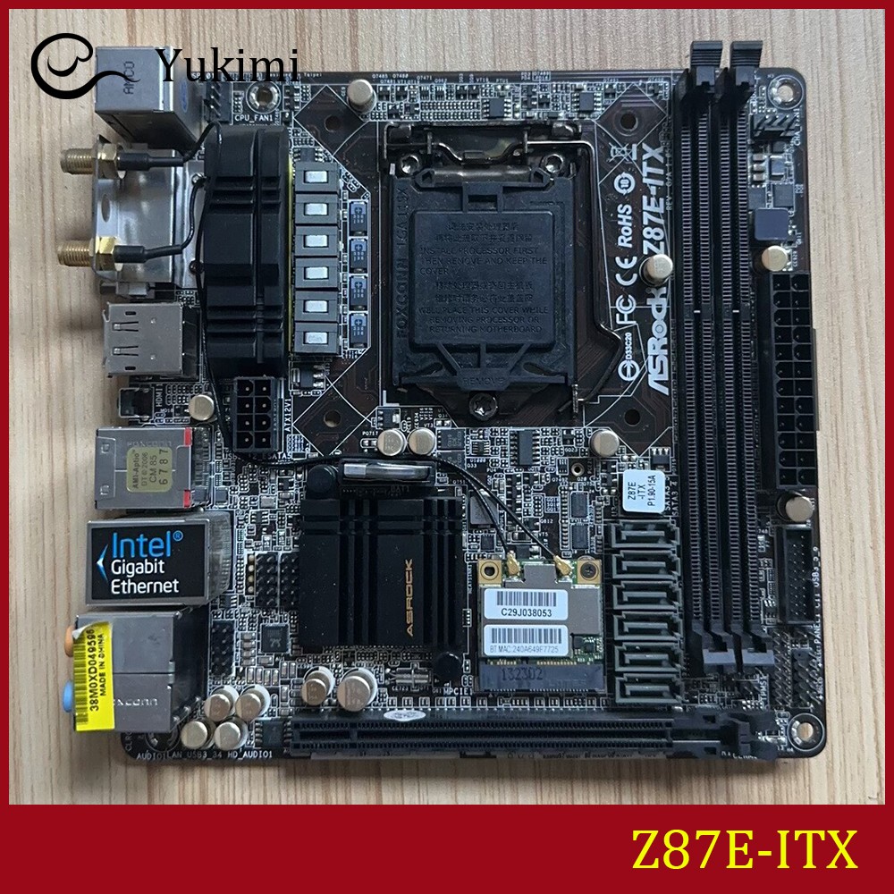 FOR ASROCK Z87E-ITX DDR3*2 16GB LGA 1150 Mini-ITX Ｍotherboard Test OK