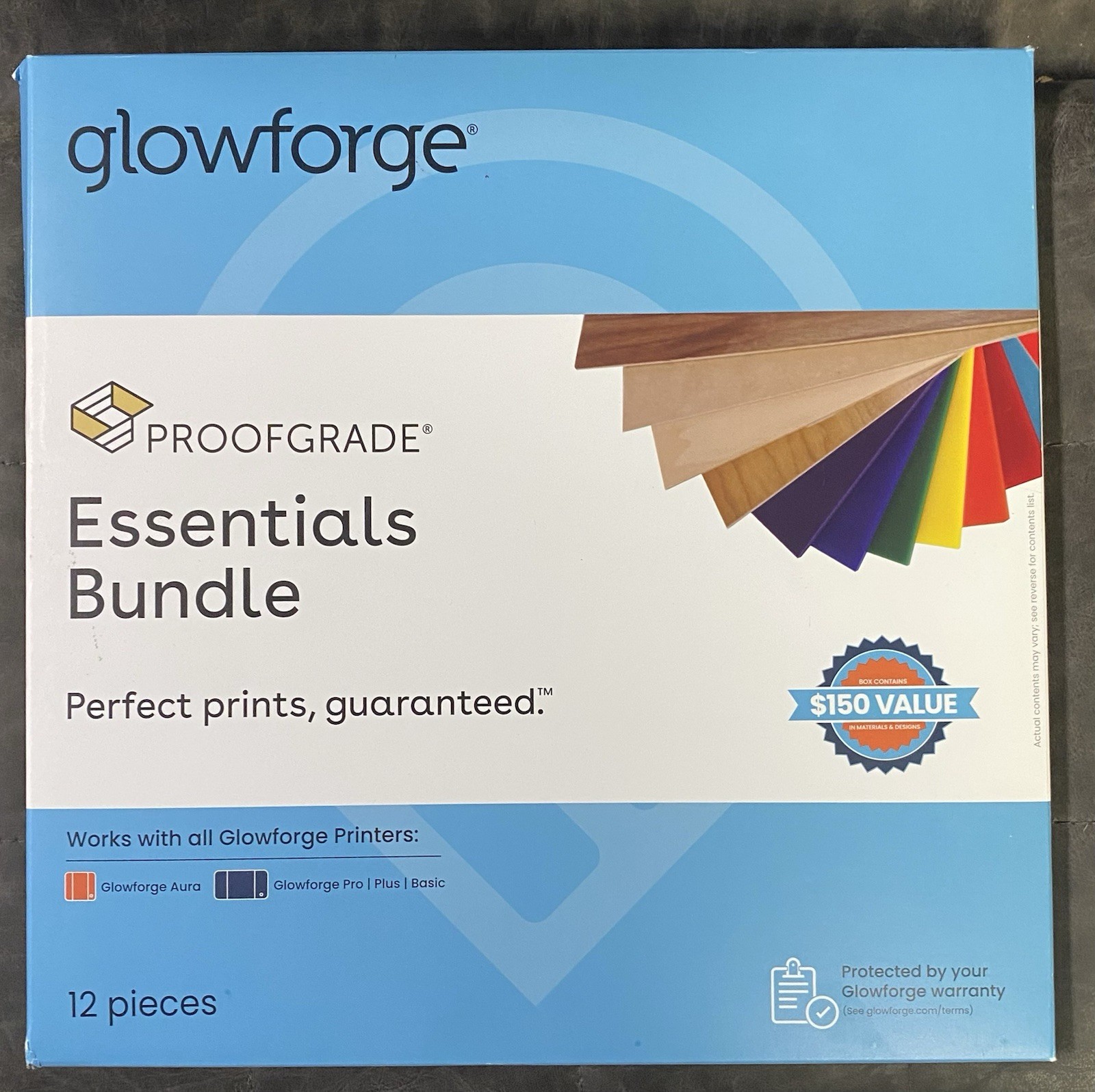 Glowforge Proofgrade Essentials Bundle 12 Pieces NEW