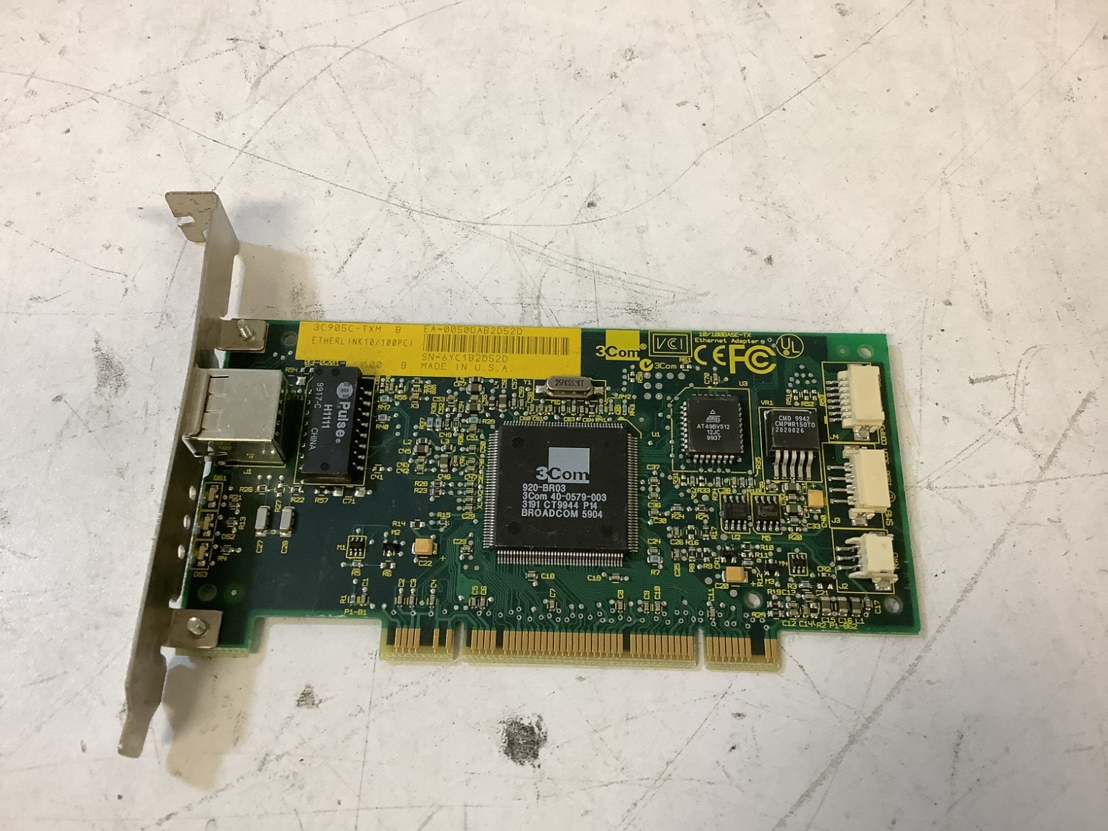 3Com 3C905C-TXM B 1-Port Fast Etherlink 10/100PCI Ethernet Adapter Card "Q5B"