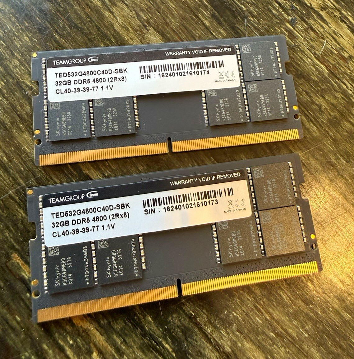 TEAMGROUP Elite 64GB (2x32GB) DDR5-4800 SO-DIMM 262-Pin Non-ECC Laptop RAM