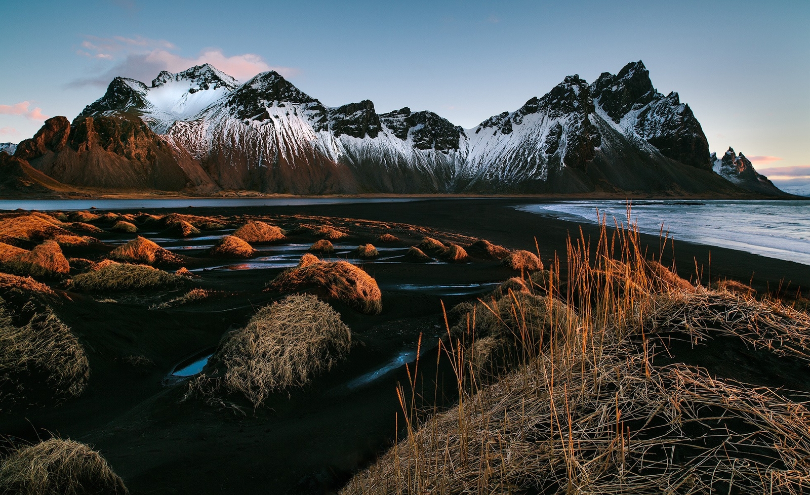 Landscape iceland nature snowy Custom Gaming Mat Desk