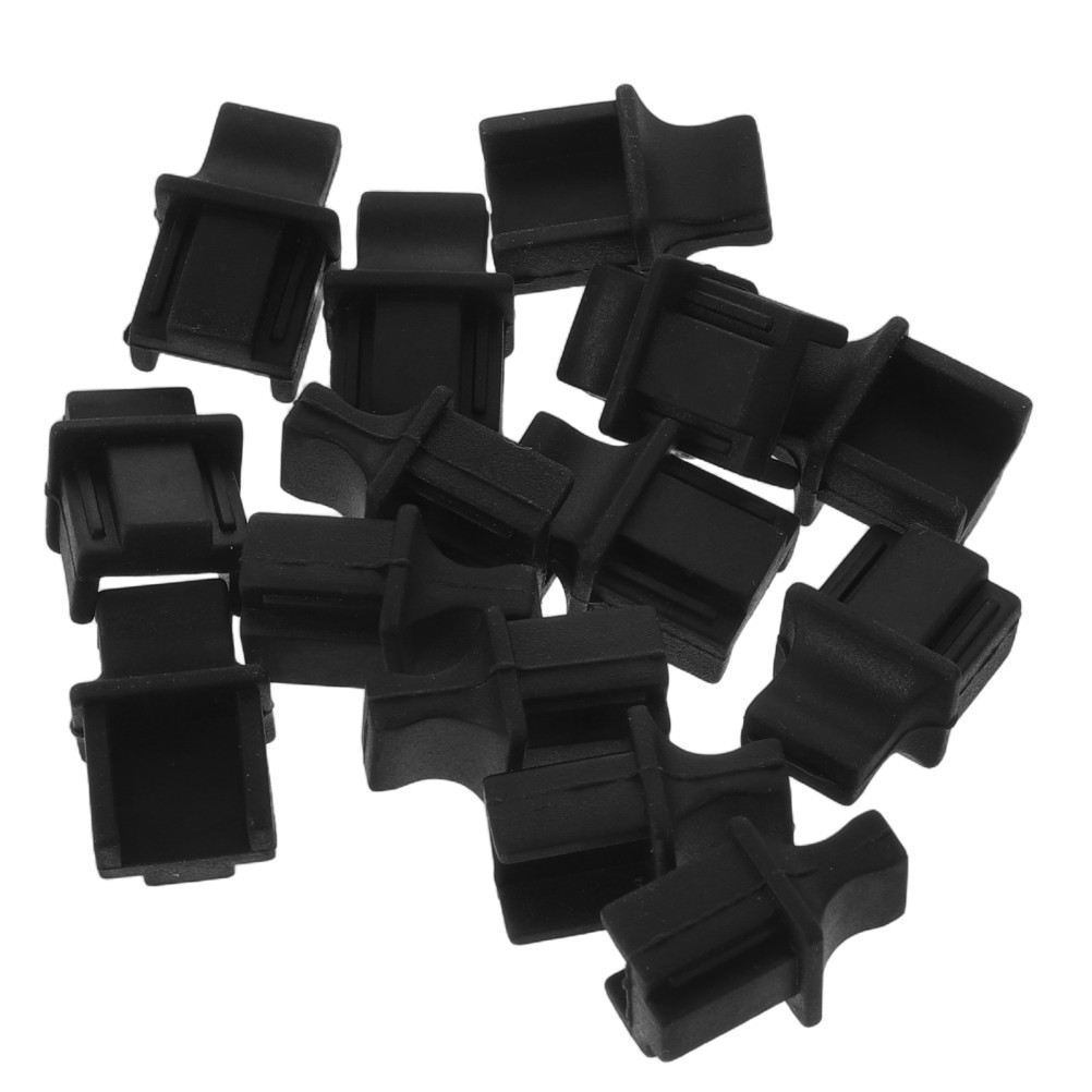 Reusable Silicone Dust Plugs for Ethernet Ports 250Pcs Black Connector Covers