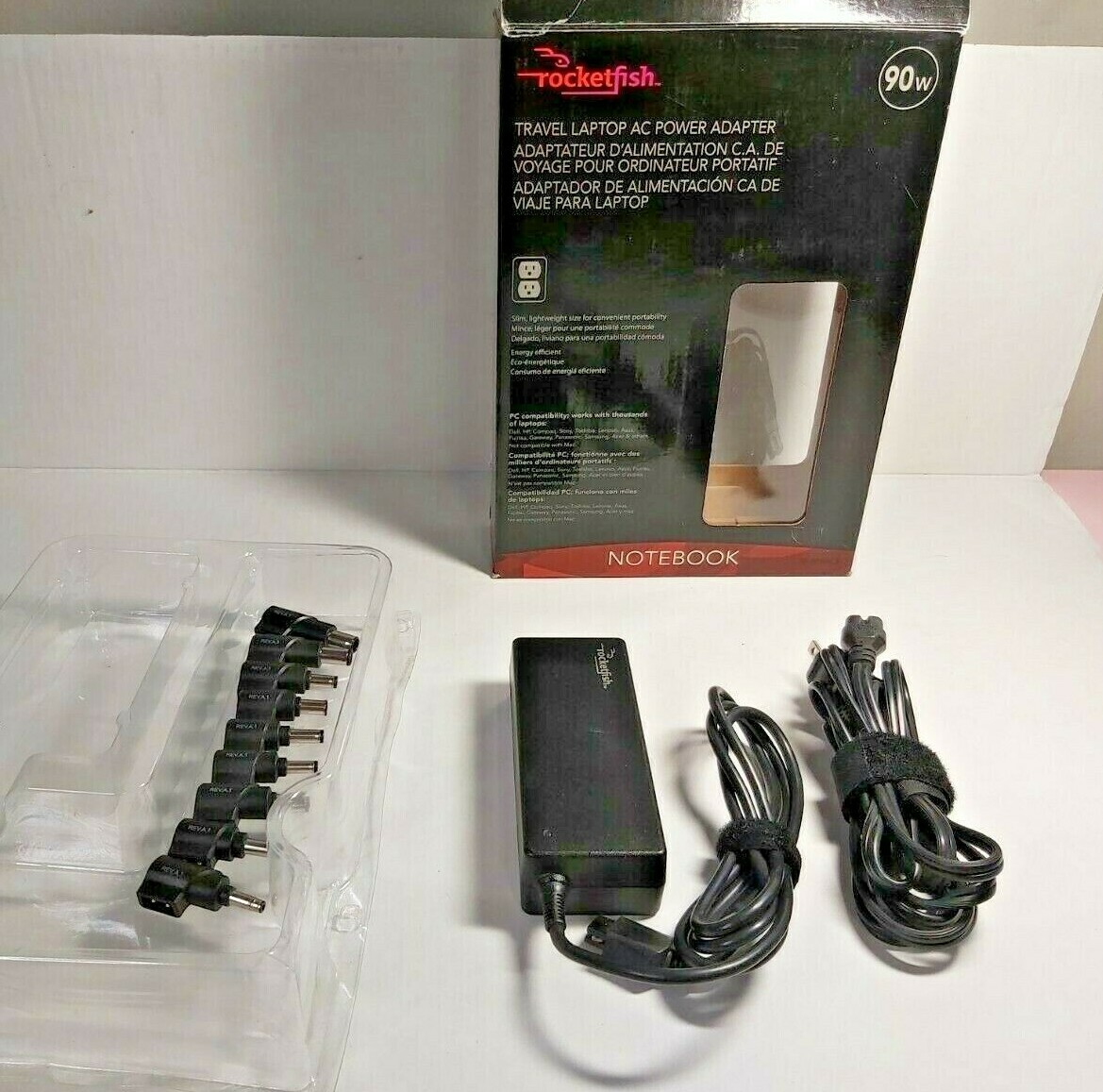  Travel Laptop  AC Power Adapter 90 Watt ROCKETFISH