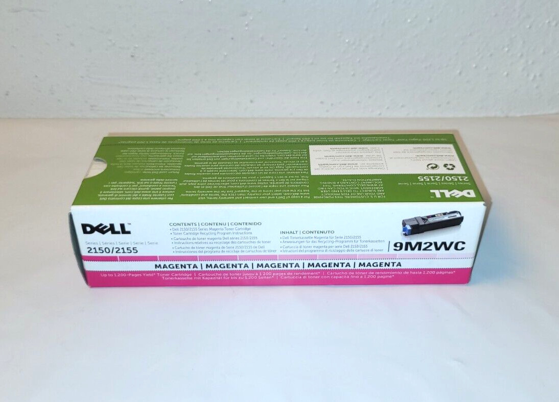 Dell 2150 2155 Toner Cartridge Magenta 1.2K Pages CT201525 9M2WC OEM NEW