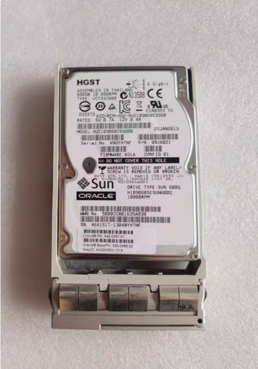 Used 542-0287-01 7045228 HUC106060CSS600 SUN ORALCE 600GB 10K 6G 2.5" SAS Hdd-
