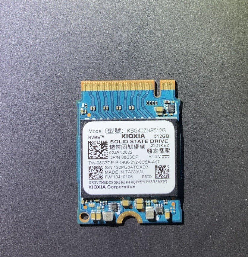 Kioxia 512GB M.2 2230 NVMe PCIe Gen3 X4 KBG40ZNS512G 80-89%