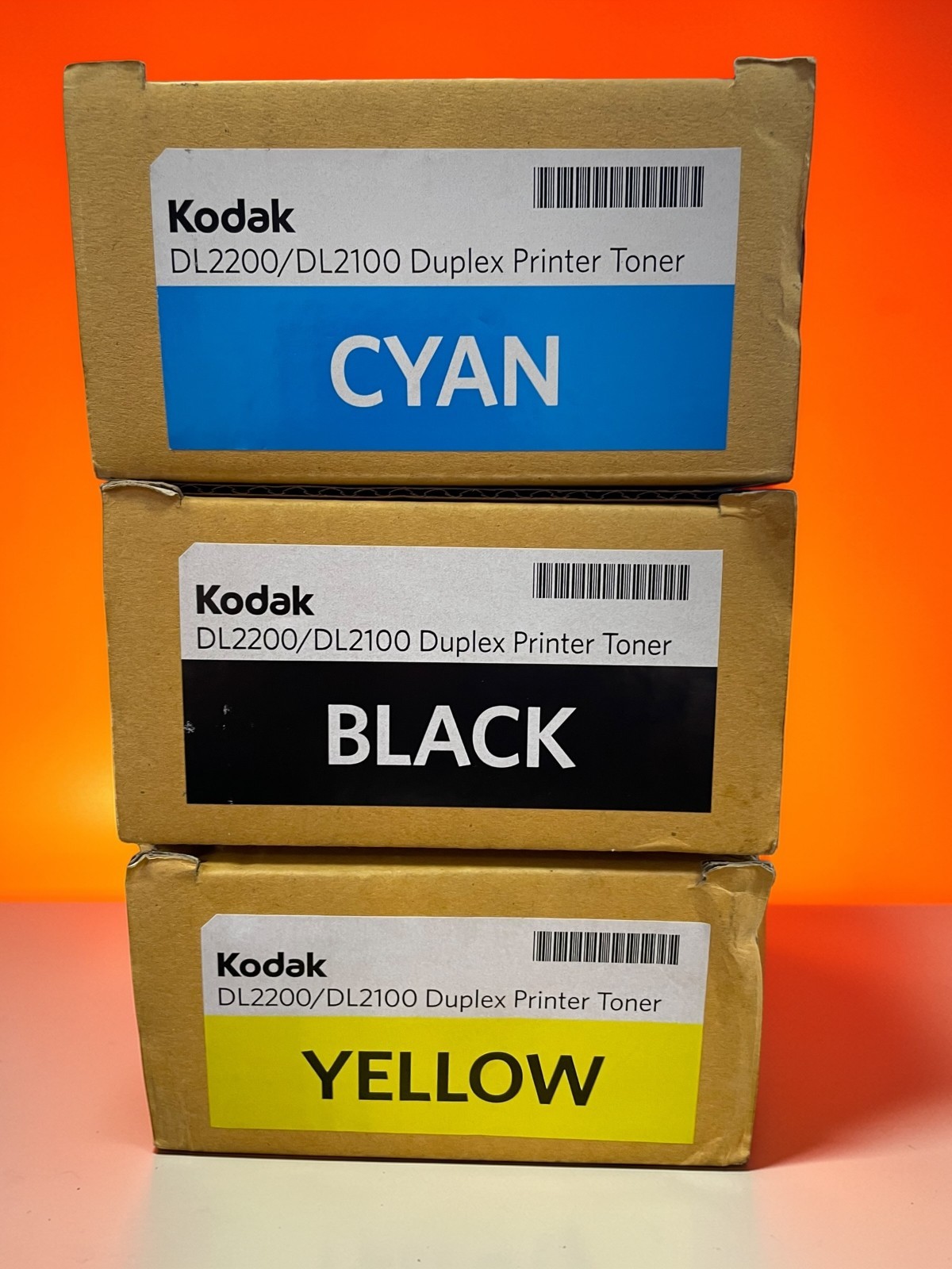 3PC Kodak Cartridge Set BLACK&CYAN & Yellow ~ Dl2200/Dl2100 Duplex Printer Toner