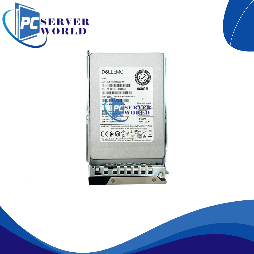 WR2FG DELL 960GB NVME PCI-E GEN4 NVME 2.5'' SSD DRIVE 0WR2FG HFS960GECTX088N