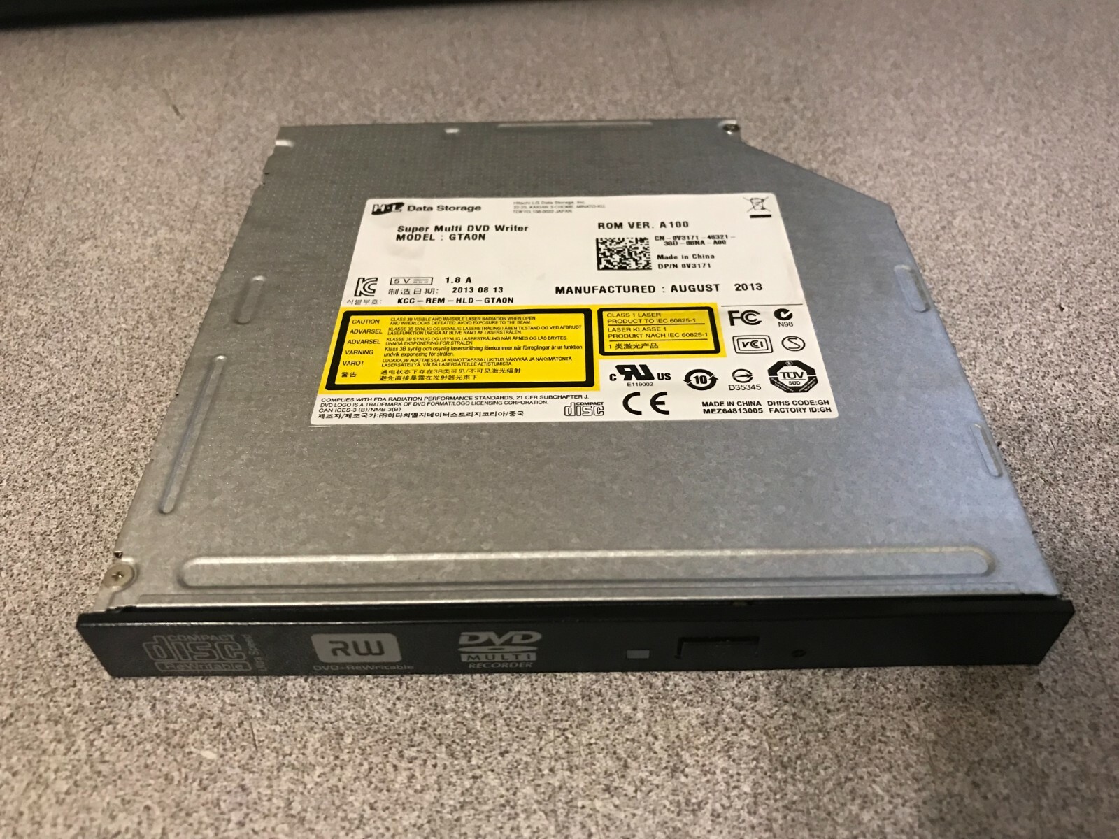 OEM Genuine Dell OptiPlex 7010 7020 9010 9020 SFF 13mm DVD-RW SATA Optical Drive