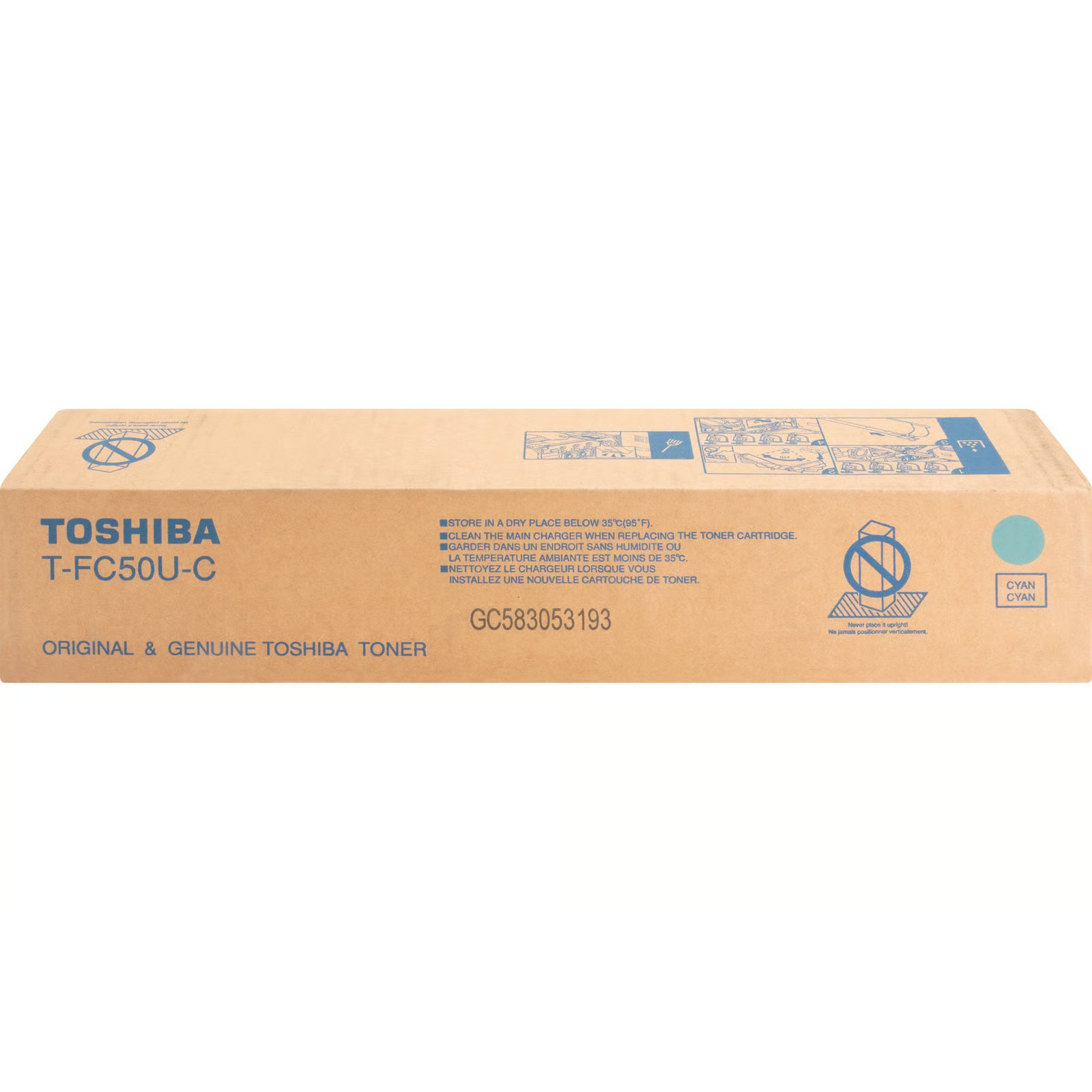 Genuine Toshiba 2555C/5055CG Cyan Toner Cartridge T-FC50U-C, TFC50UC