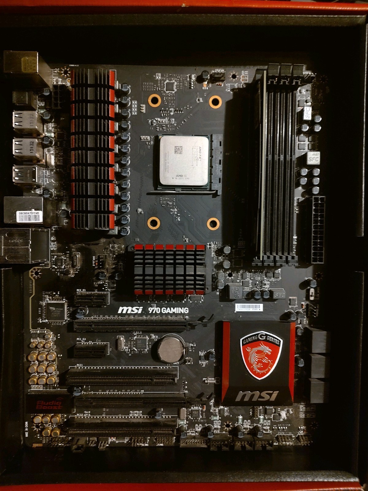 Msi 970a Gaming Motherboard AM3+ Socket . With Amd 6300fx CPU And 8gb Of Ram .