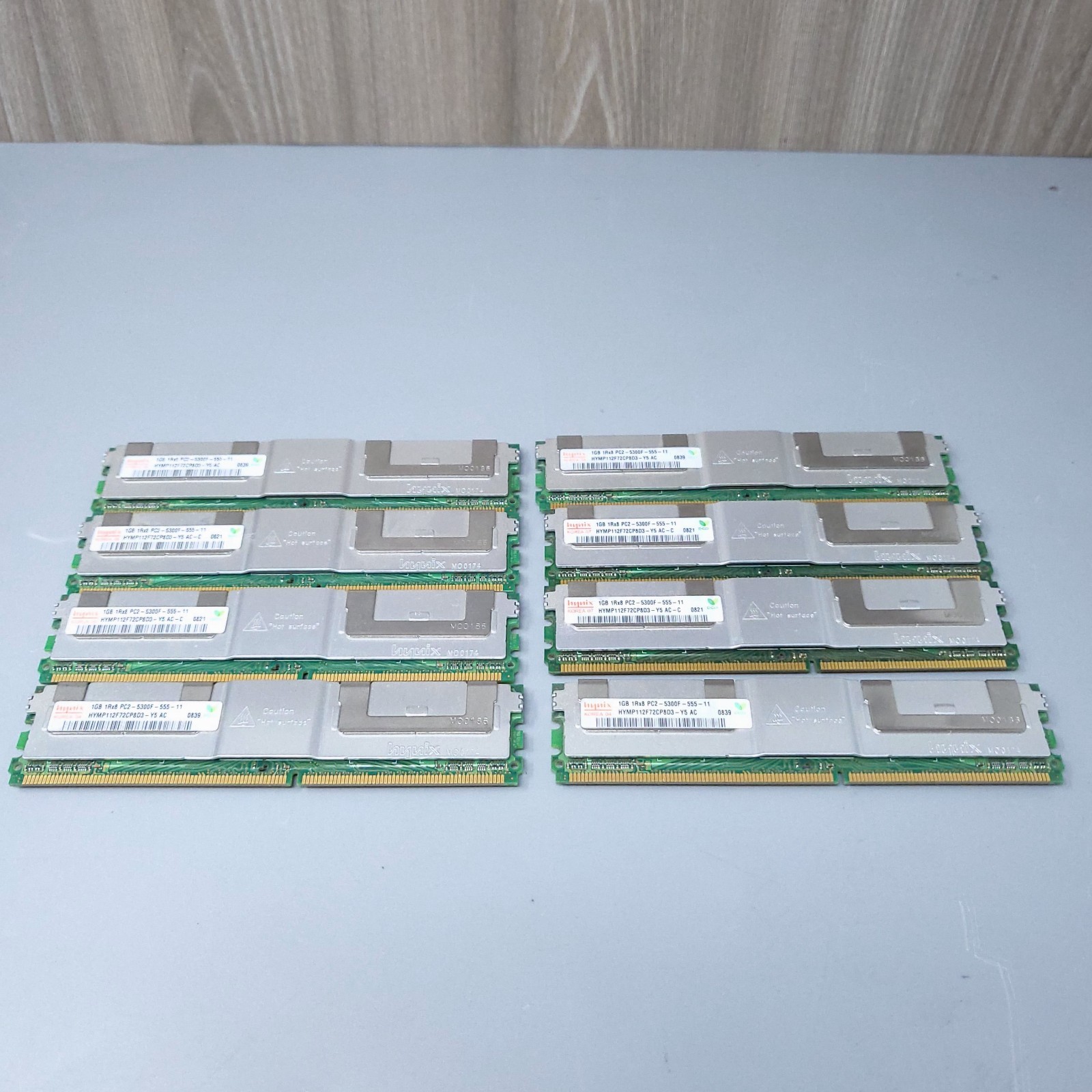 Lot of 8 Hynix 1GB PC2-5300F DDR2-667 ECC FB-DIMM Server Memory HYMP112F72CP8D3