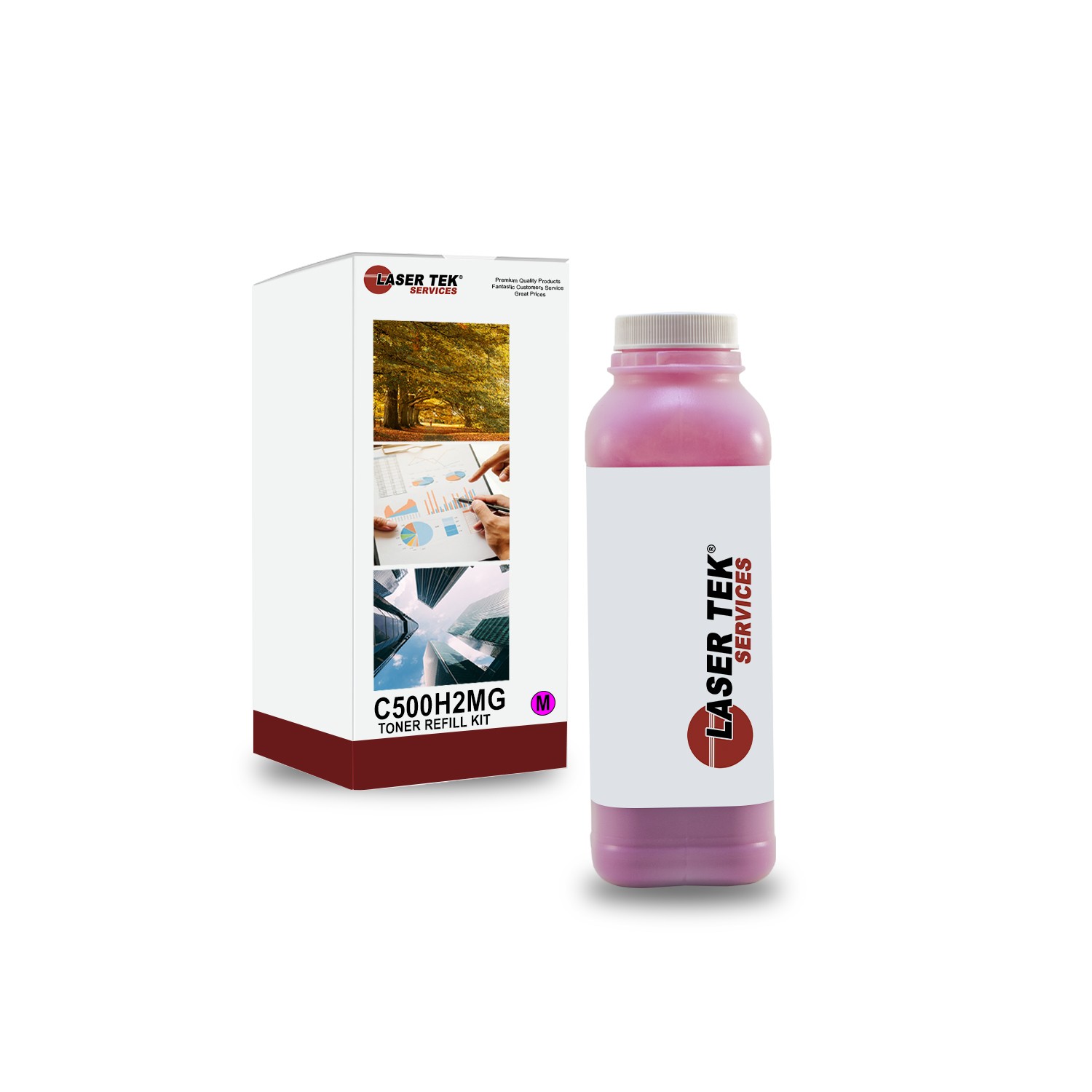 LTS C500H2MG Magenta Toner Refill Kit Compatible for Lexmark C500 X500 X502