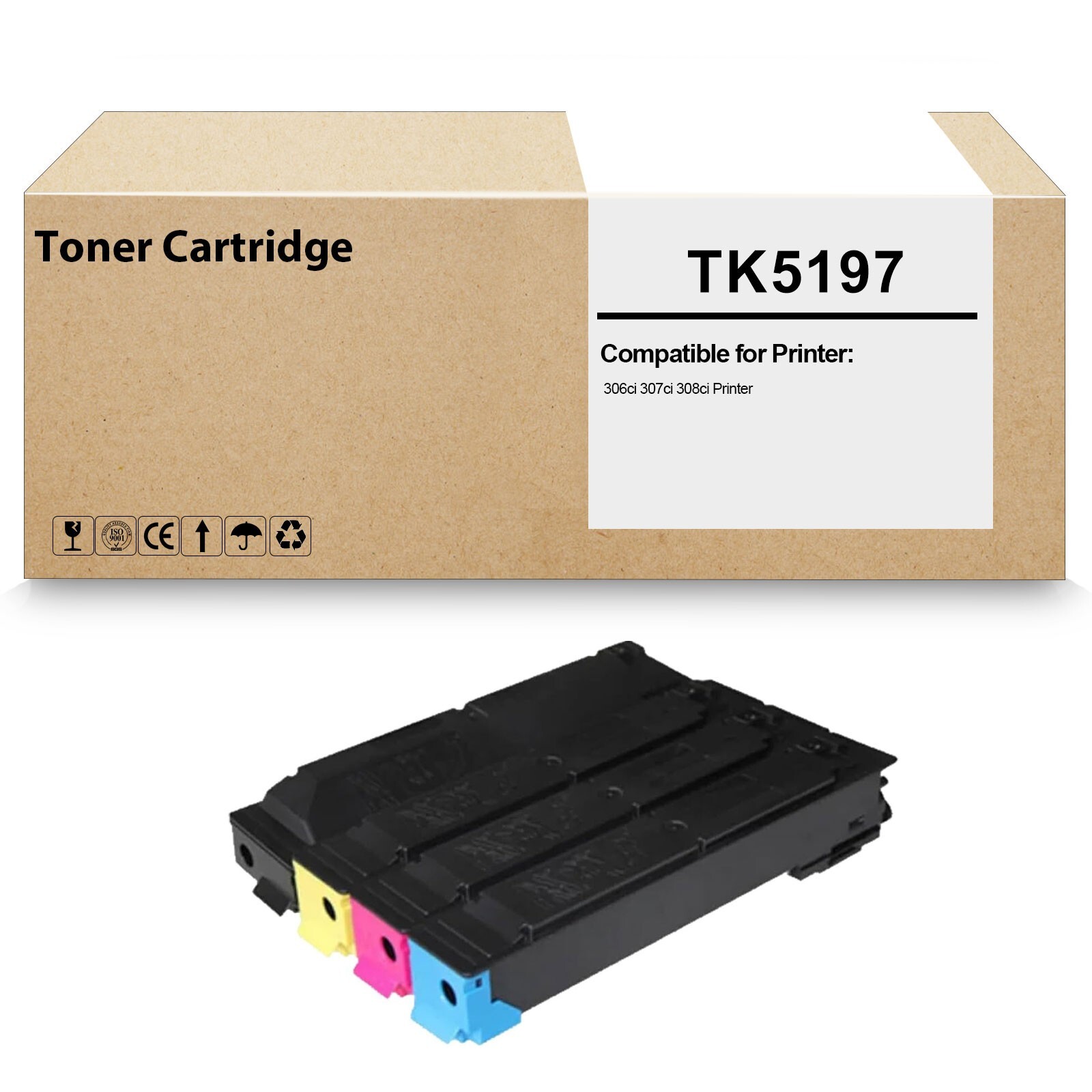 4 Pack TK5197 TK-5197 Toner cartridge for TASKalfa 306ci 307ci 308ci