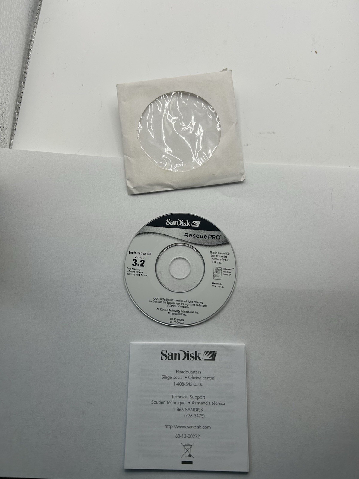 SanDisk Rescue PRO 3.2 Mini-CD