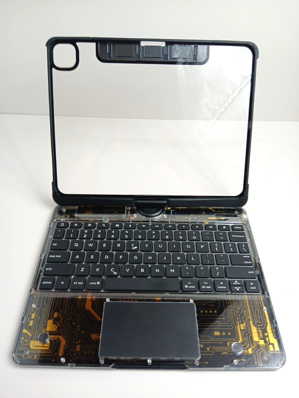 Clear Keyboard Case for iPad Pro 11” (M4/M5 2024/2025) Color Backlit 360