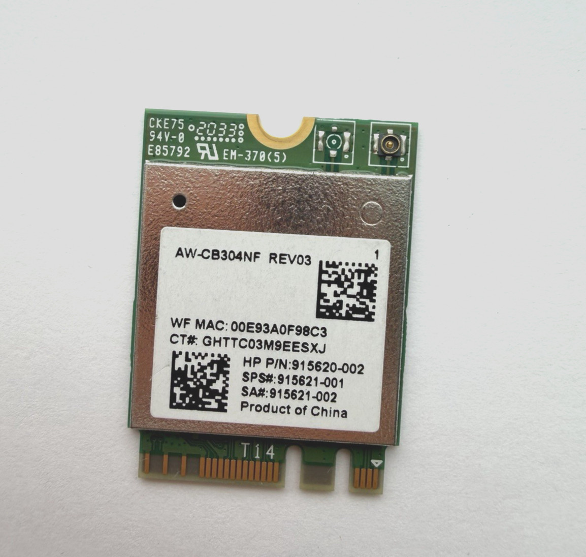 AW-CB304NF RTL8821CE NGFF 802.11AC Wifi 2.4/5G BT4.2 915620-002 wireless card