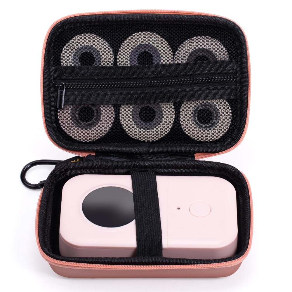 Phomemo D30 D30D D35 Label Maker Case, Small Label Maker Storage Bag - Pink