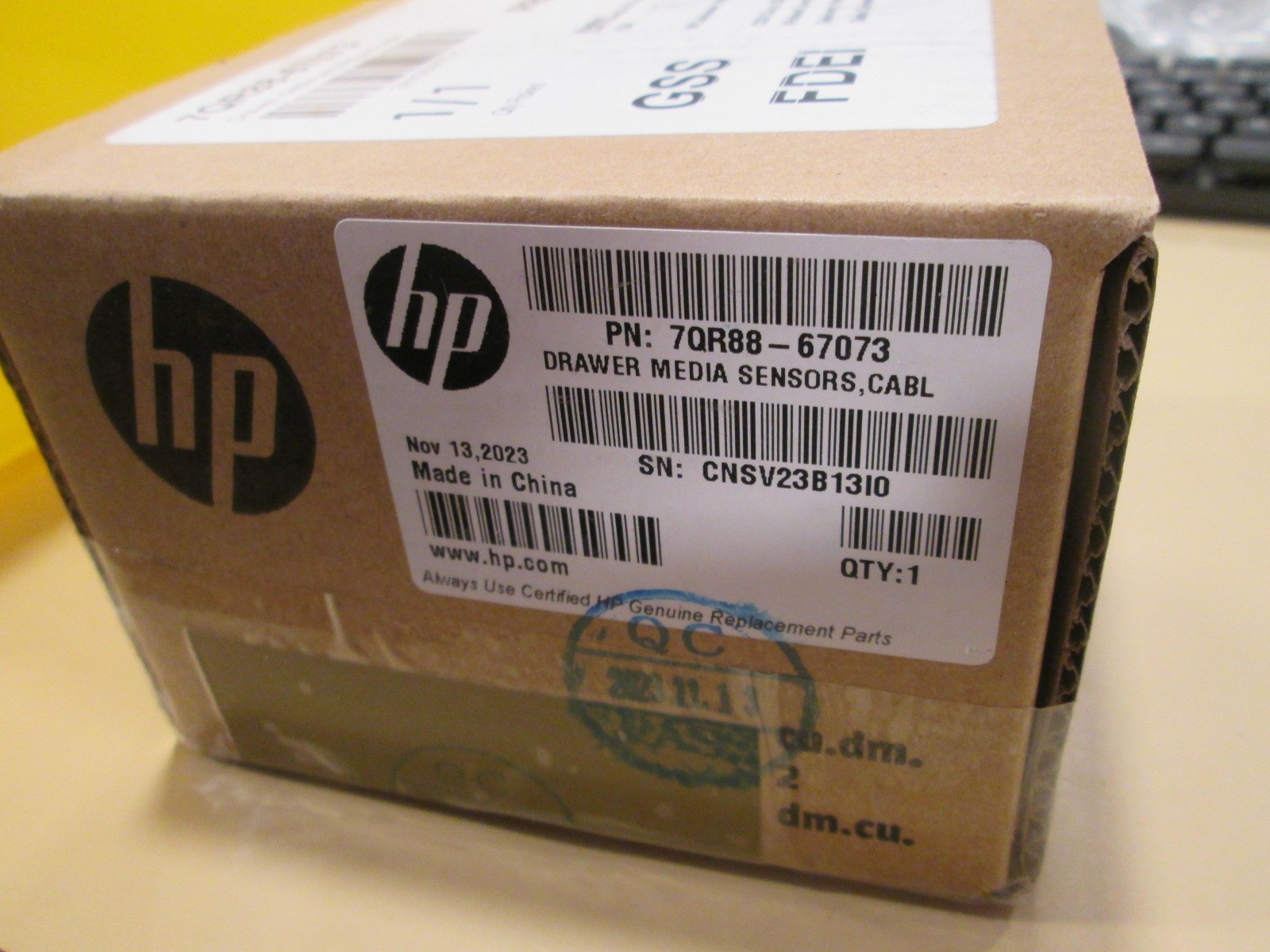 Genuine HP 7QR88-67073 Drawer Media Sensors Cabl