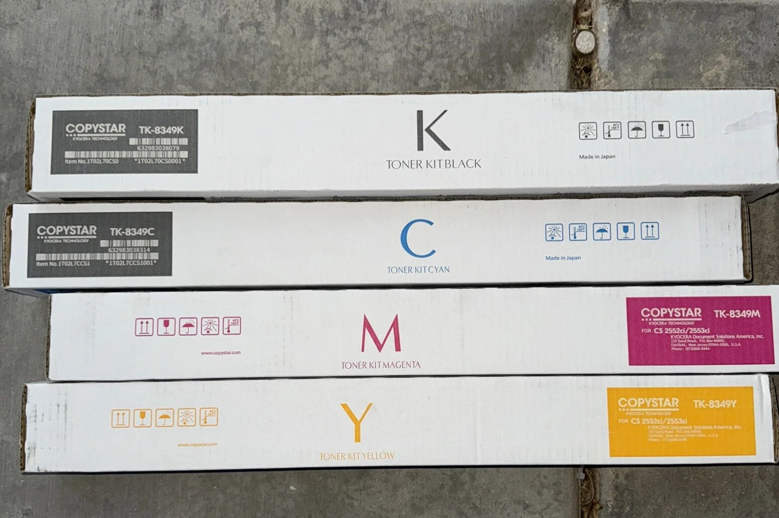 Copystar Kyocera TK-8349K TK-8349C TK-8349M TK-8349Y Toner Set For 2552ci/2553ci