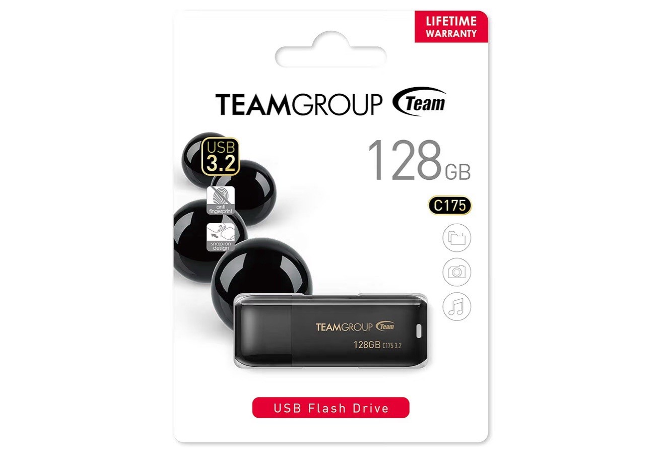 TEAMGROUP C175 128GB USB 3.2 Gen 1 (USB 3.1/3.0) Read 100Mb/S Flash Thumb