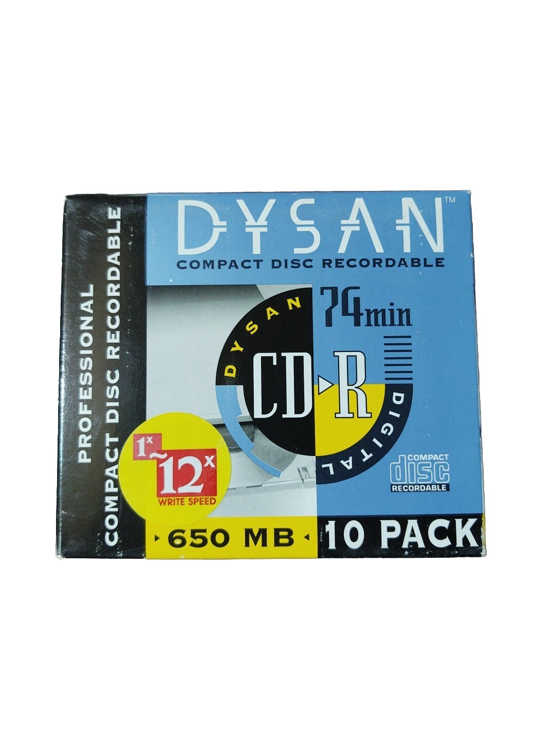 Dysan Professional CD-R Disc 74 Min 650MB Digital Recordable New Sealed, 10 Pack