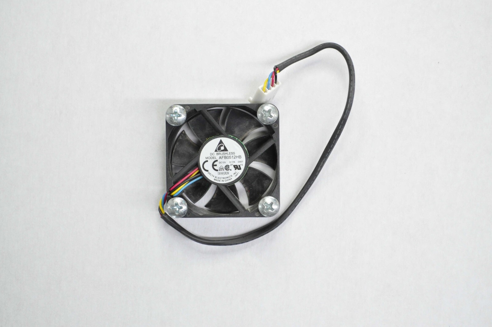 DELTA FAN 12V DC 50MM BY 10MM, 2 BY 9/16 INCHES, 11 INCH 2 WIRE CABLE AFB0512HB