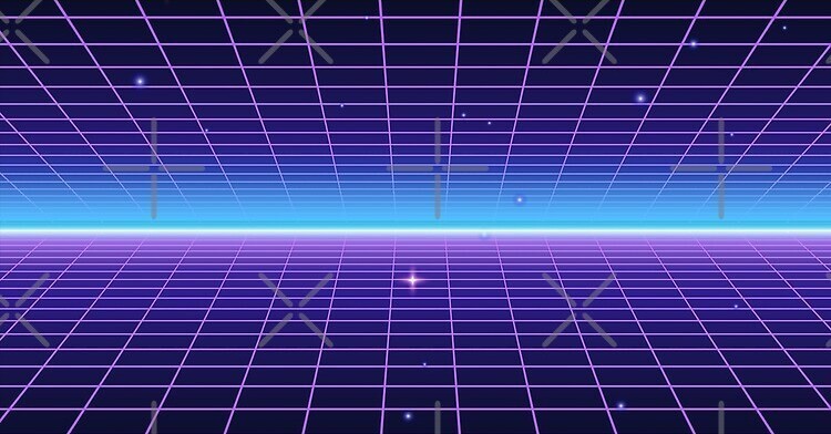 Future Synthwave Desk Mat, 80x40cm / 31in x 15in Desk Pad, deskmat, merch