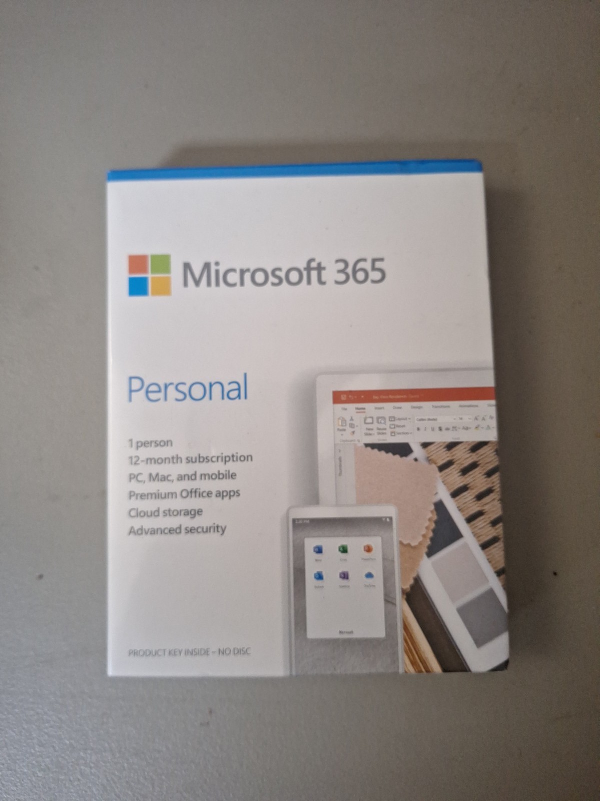 Microsoft 365 Personal Office Suite Product Key for 1 Year- SEALED