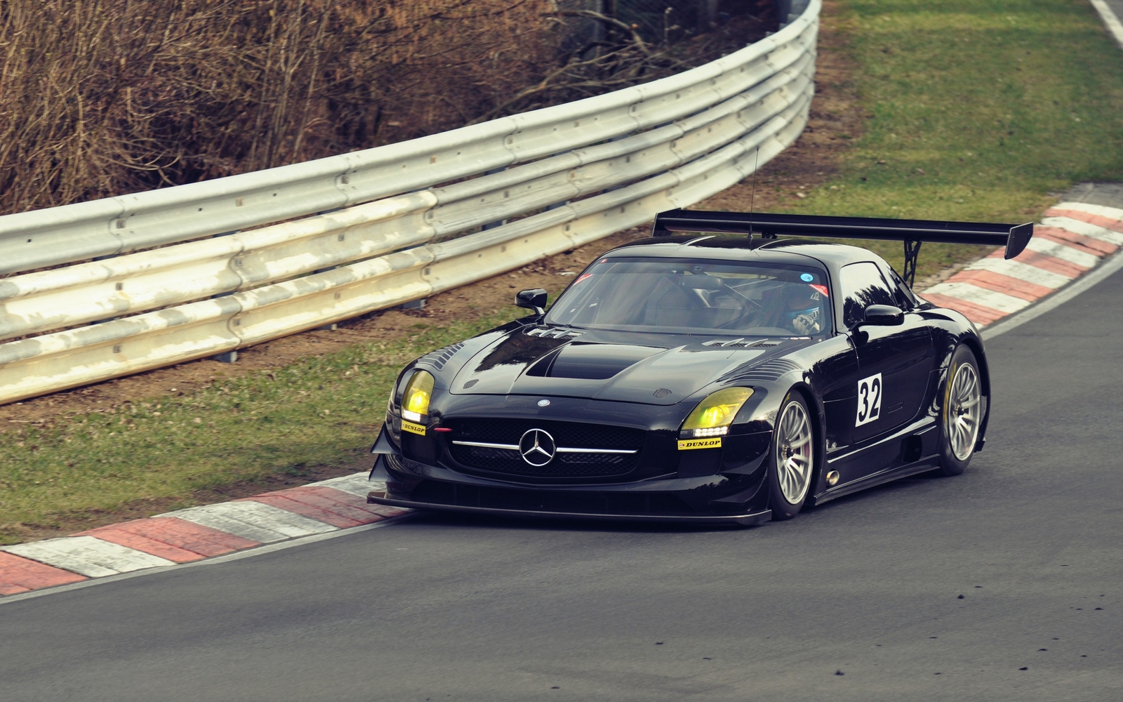 Cars black mercedes sls Desk Mat Stitched