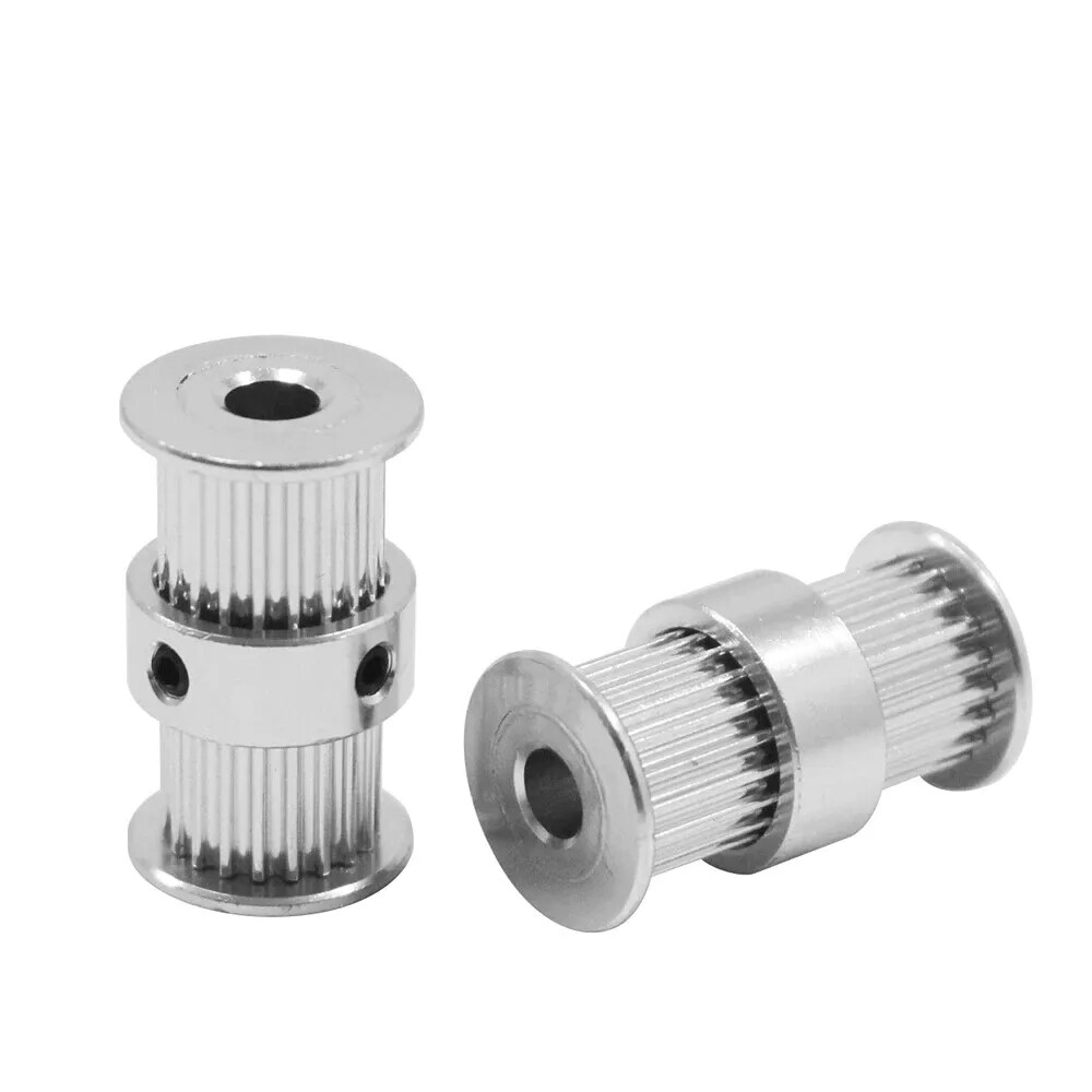 2X -Double GT2 Pulley - 20 Teeth 5mm / 8mm Shaft Bore - Twin Pulley - Syncronous
