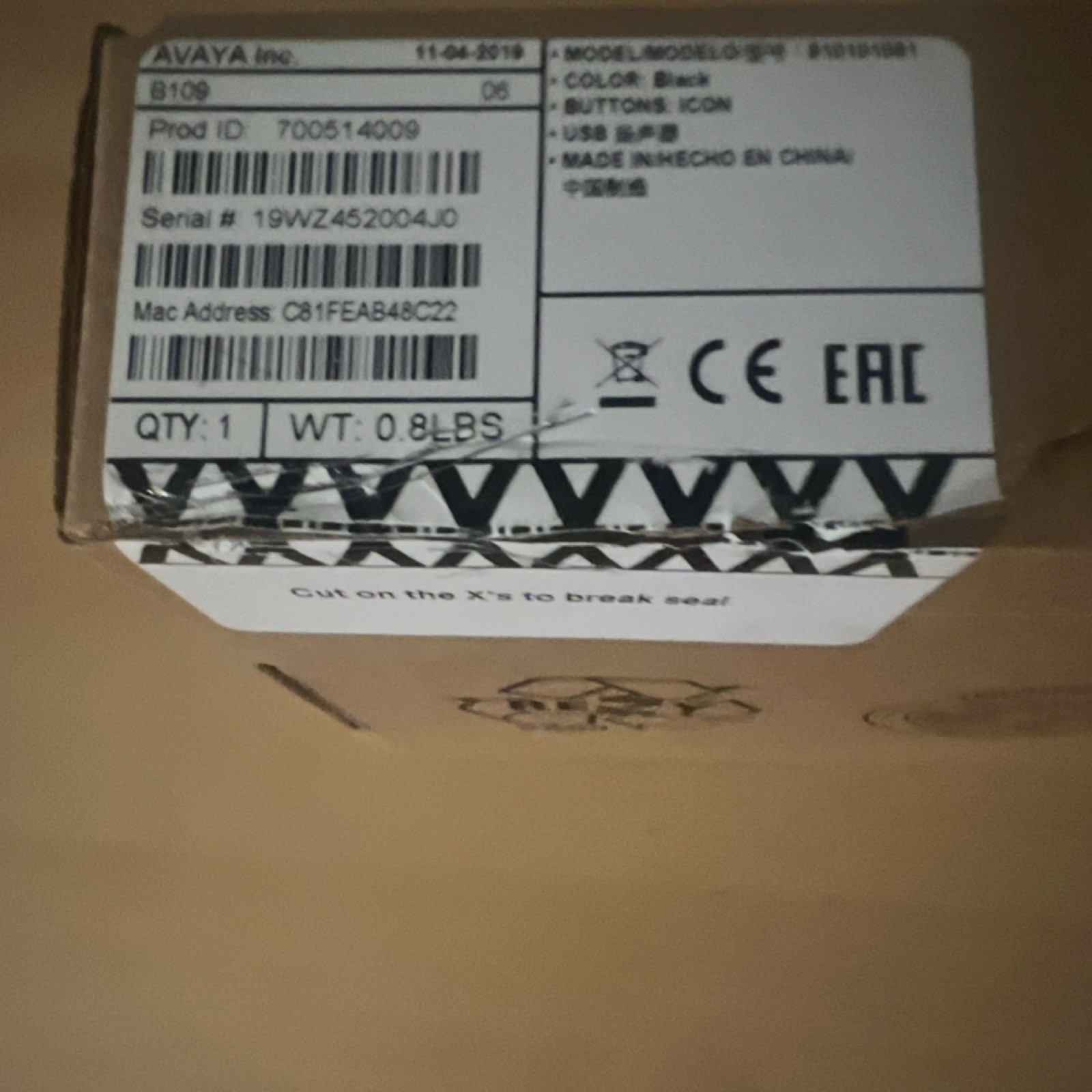 Avaya 8109-16B1 VoIP Business Phone Black USB MPN 700514009 2018