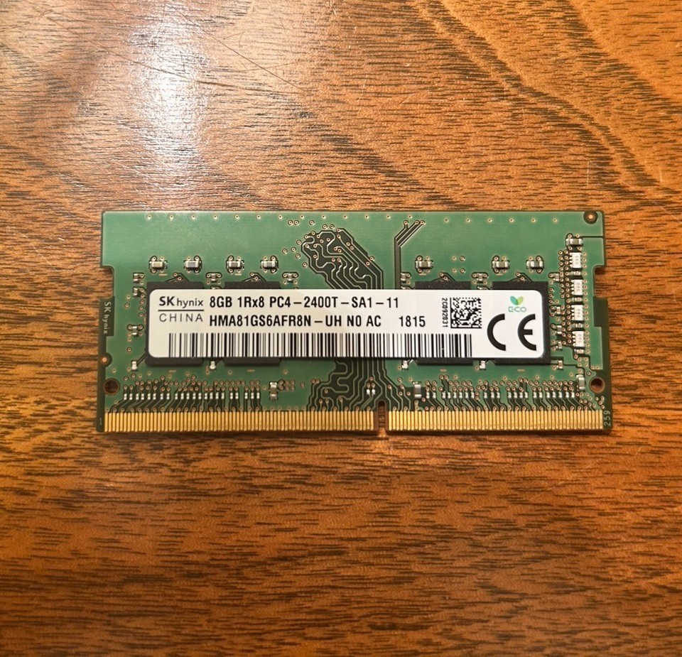SK hynix 8GB DDR4-2400 PC4-2400T SODIMM Laptop RAM HMA81GS6AFR8N-UH HP